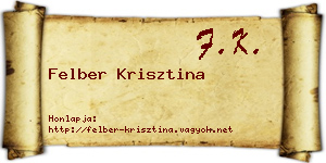 Felber Krisztina névjegykártya