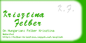 krisztina felber business card